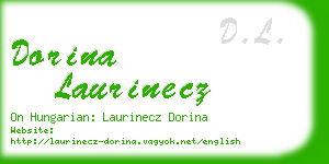 dorina laurinecz business card